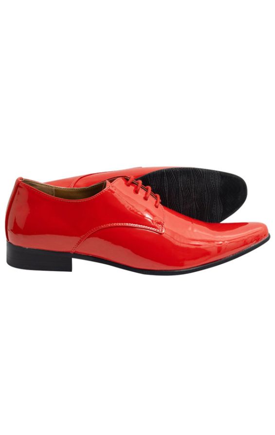 Dobell Red Patent Contemporary Dress Shoes