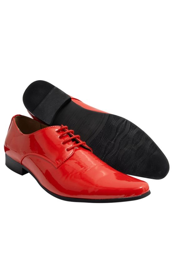 Dobell Red Patent Contemporary Dress Shoes | Dobell