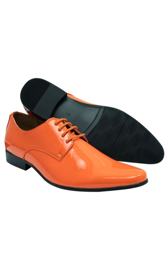 Orange hot sale patent shoes