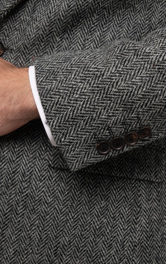 Grey herringbone hot sale wool blazer