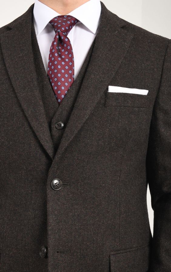 Loch Hart Brown Herringbone Tweed Jacket | Dobell