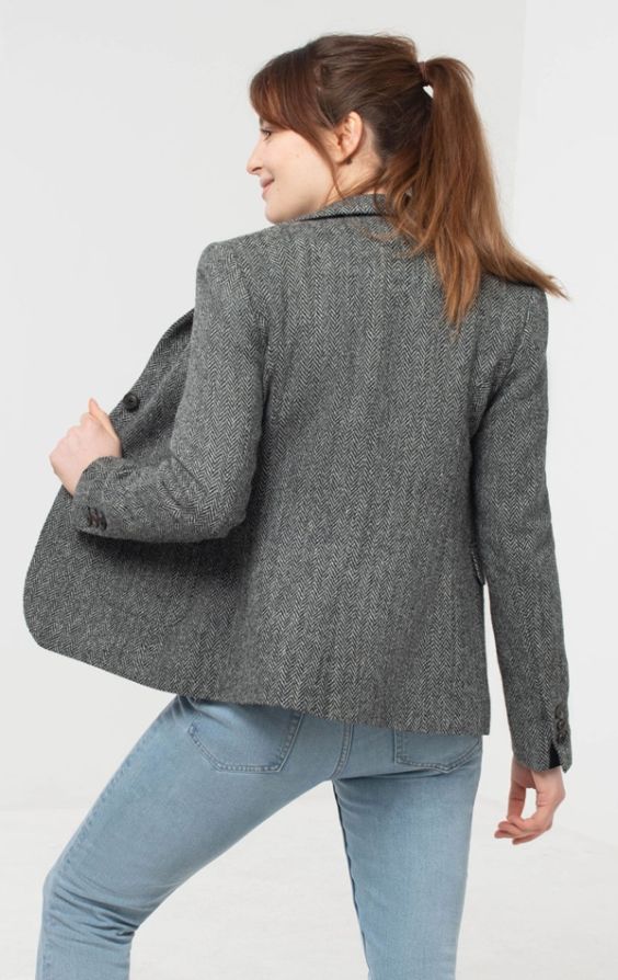 Grey Harris Tweed Jacket