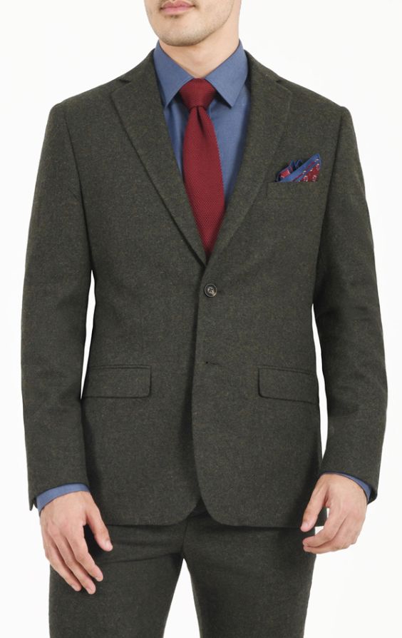 Dobell Dark Green Donegal Tweed Jacket