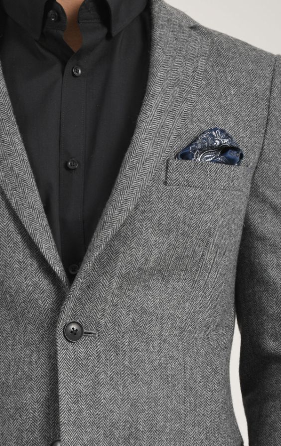 Gray hot sale herringbone blazer