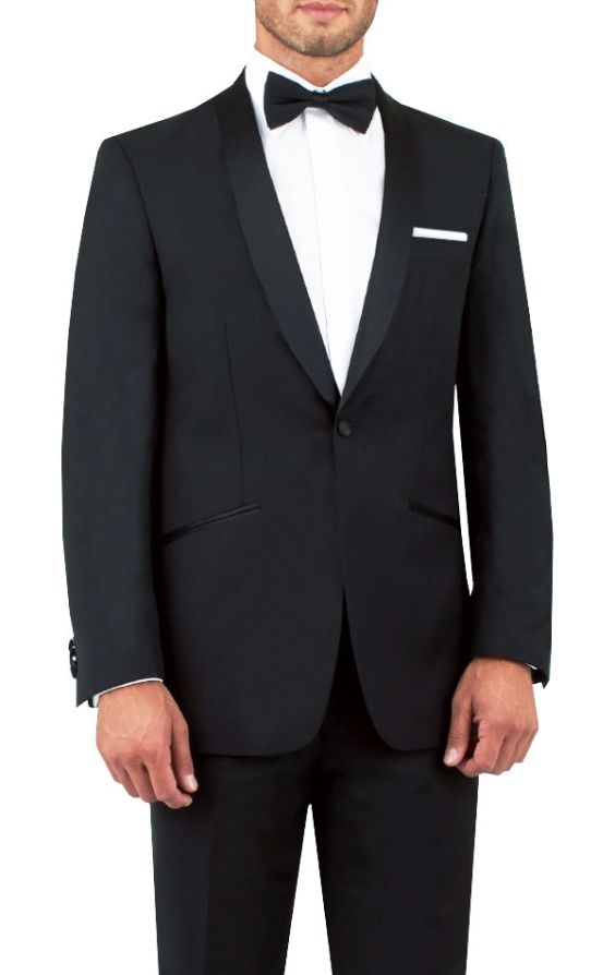 Black 2 Piece Tuxedo, Tuxedo Shirt & Bow Tie 