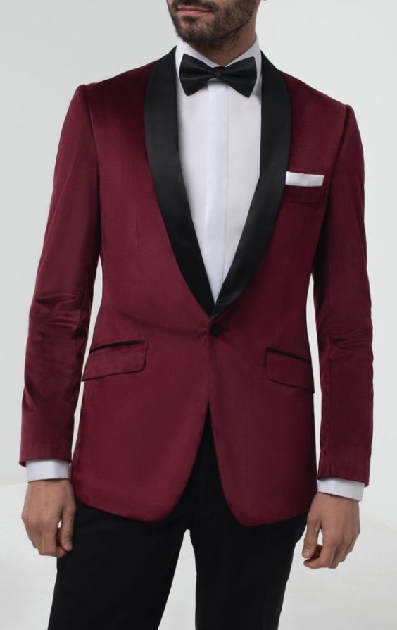 Maroon velvet clearance suit jacket