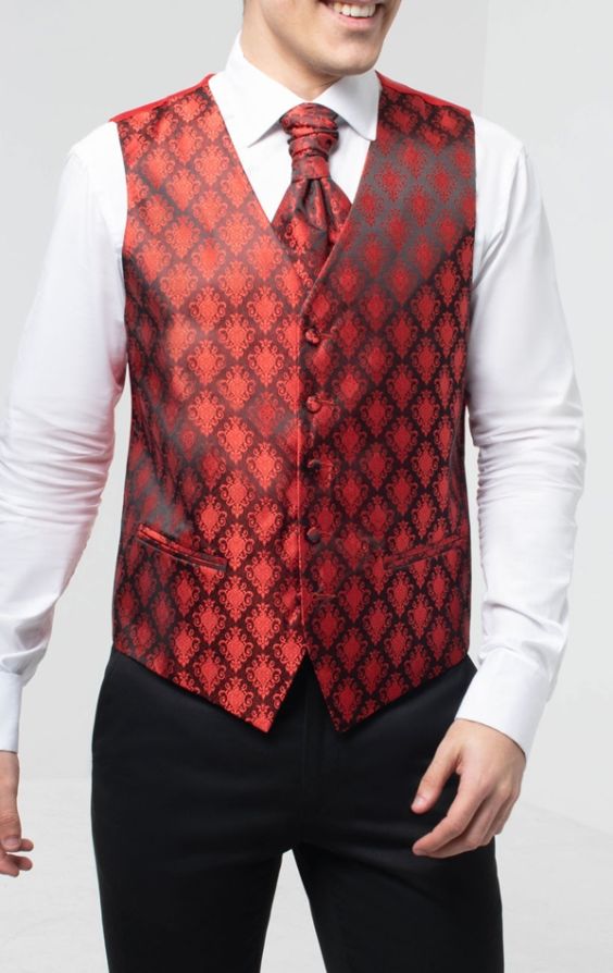 Dobell Red Da Vinci Vest | Dobell