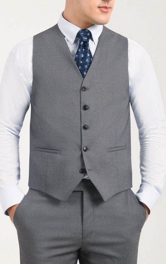 Gray suit and on sale vest