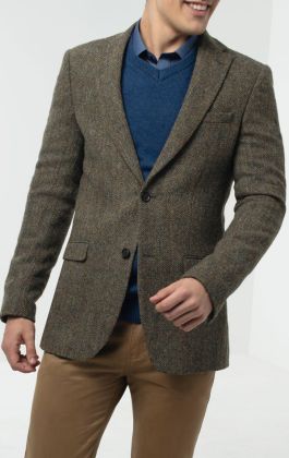 Green harris deals tweed suit