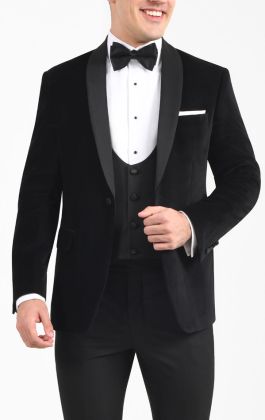 Black tuxedo clearance with velvet lapel