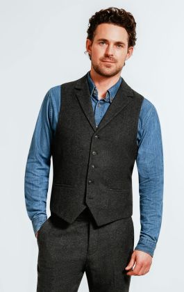 Grey dress pants and on sale vest